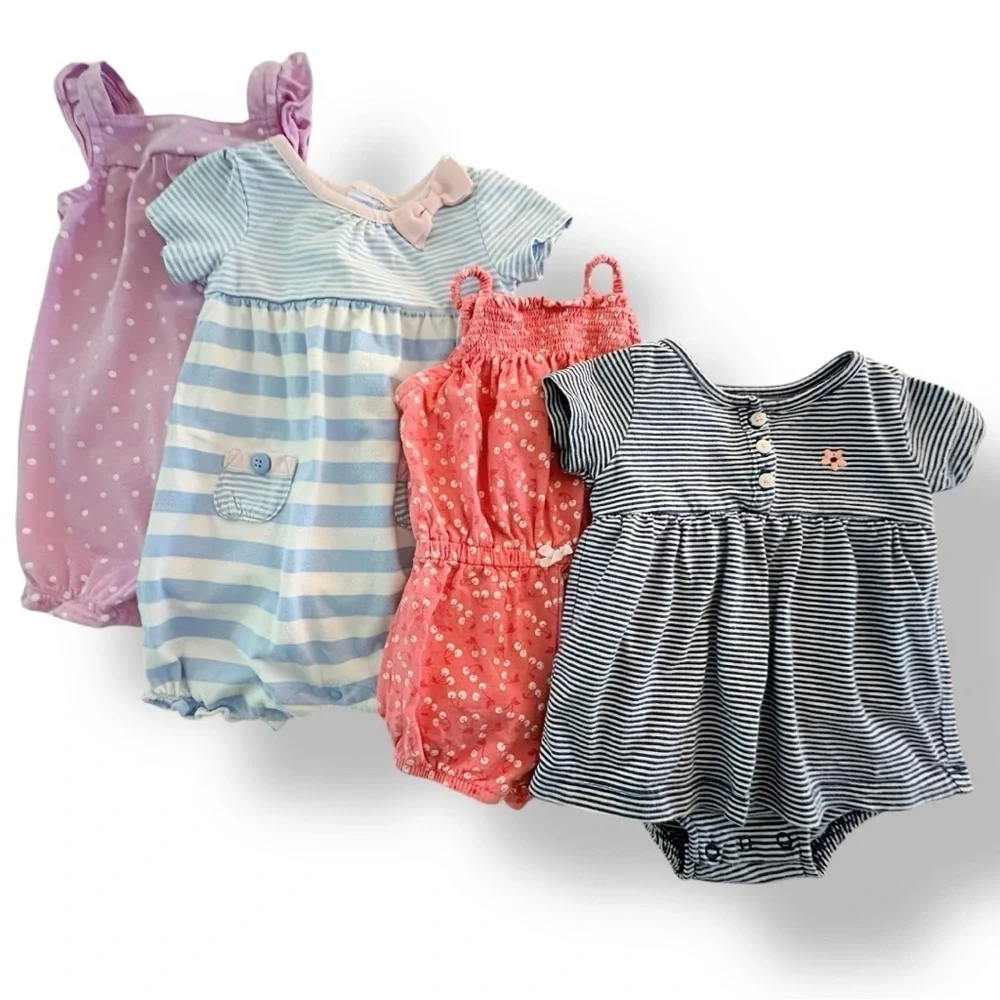 Carter’s | Four Bubbles/Rompers (9 mos)